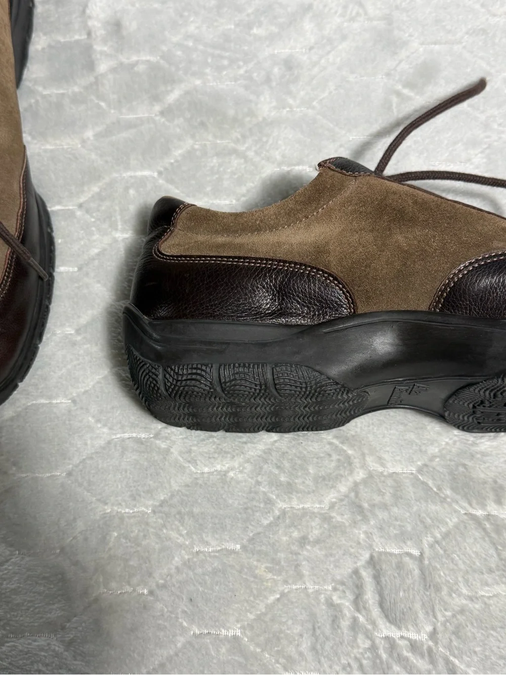Allen Edmonds Day Tripper Shoes USA 8.5D Brown Taupe Leather Suede Walking